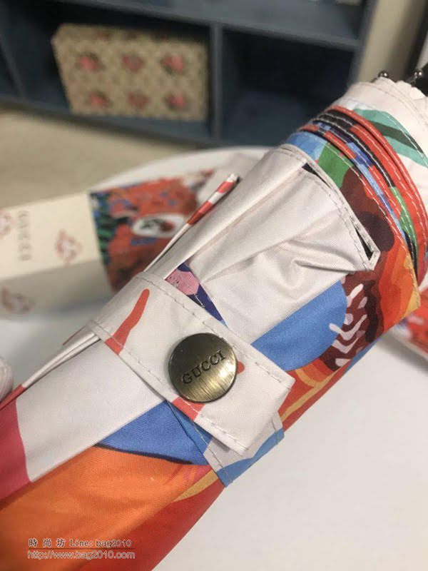 GUCCI古馳傘 怪獸新款 最新火爆單品 G家自動傘 晴雨傘 防曬隔熱 防紫外線  zm1099
